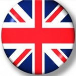 Button with the colours of the United Kingdom